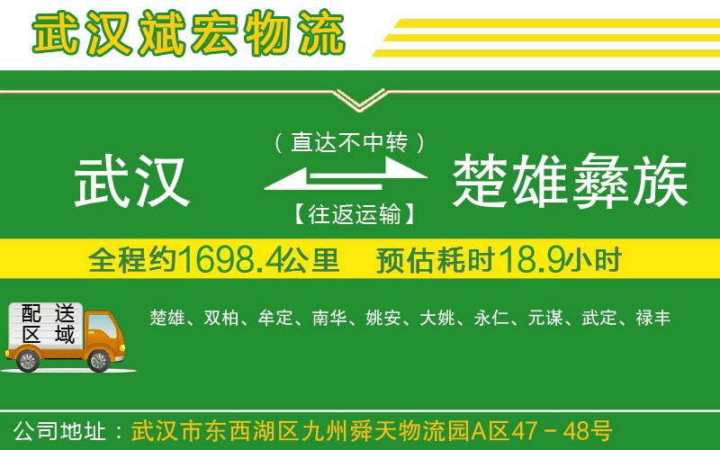 武漢到楚雄彝族自治州物流公司