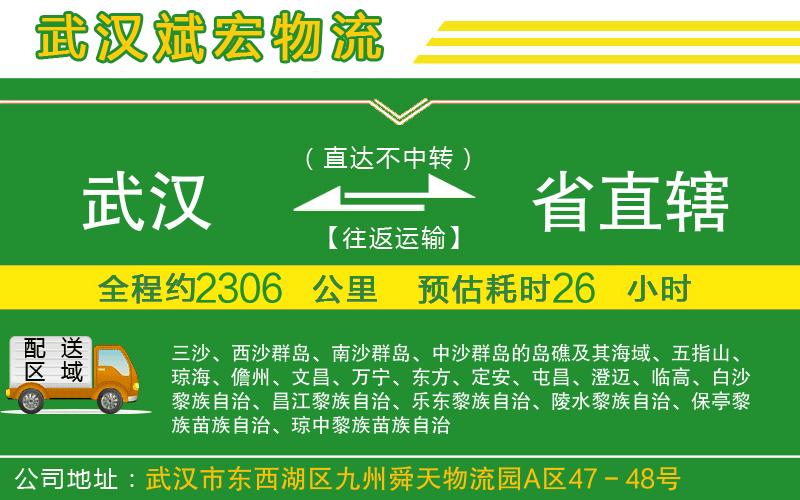 武漢到省直轄貨運專線