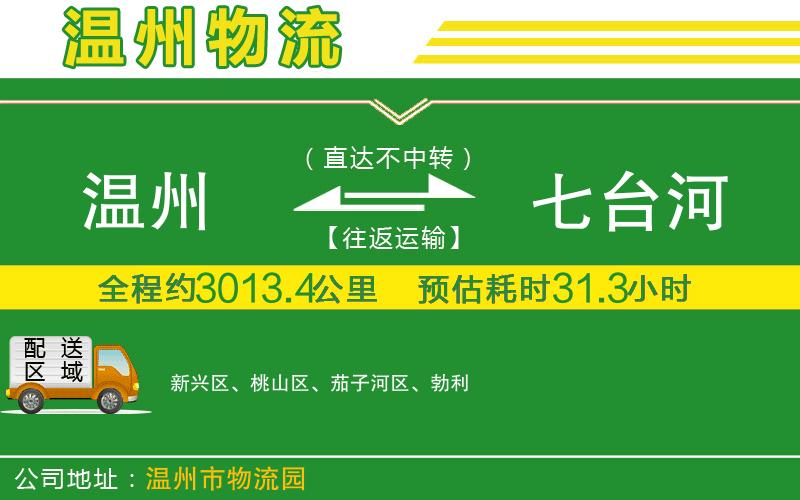 溫州到七臺河物流公司