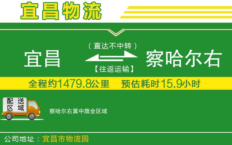 宜昌到察哈爾右翼中旗物流公司