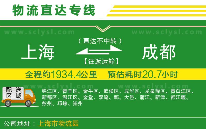 上海到成都物流專線