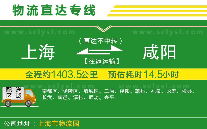 上海到咸陽物流專線