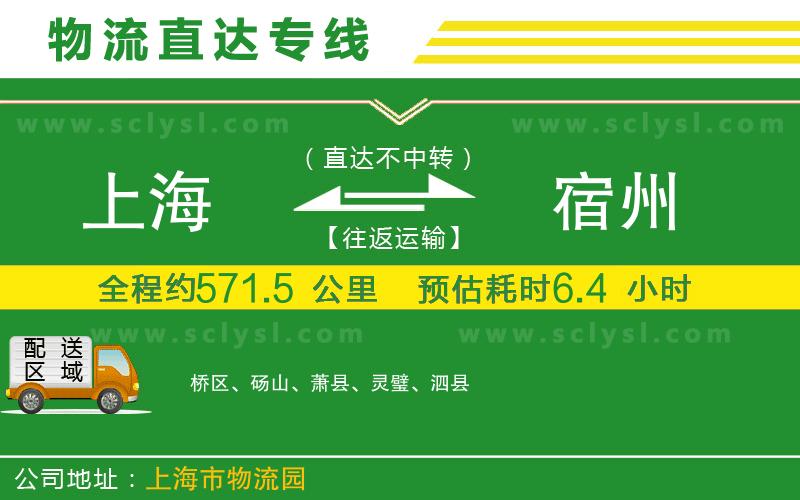 上海到宿州物流專線