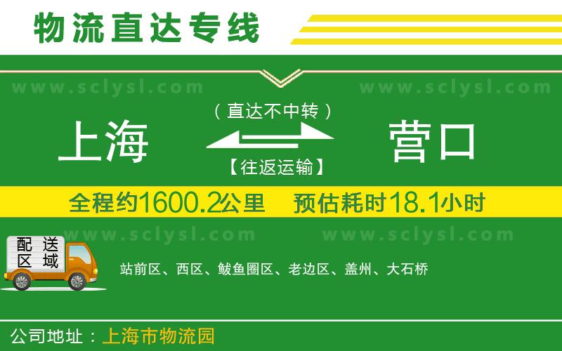 上海到營口物流專線