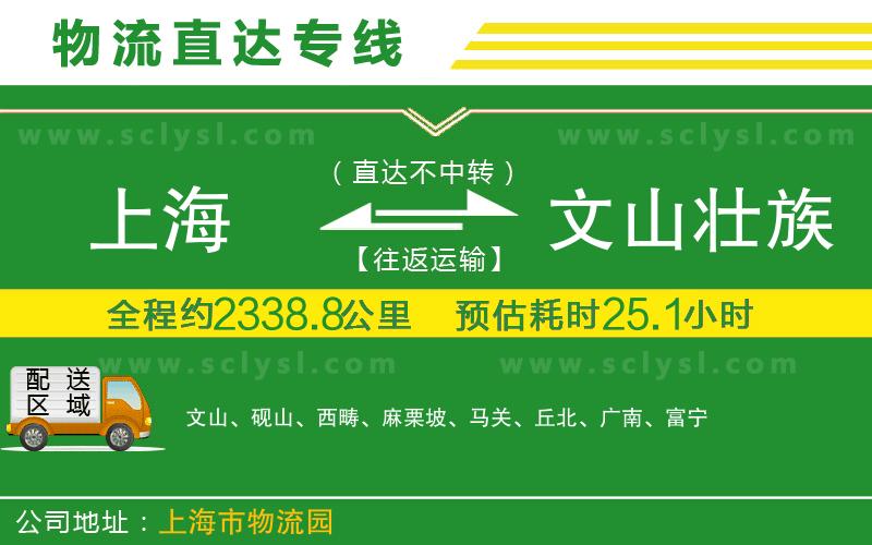 上海到文山壯族苗族自治州物流專線