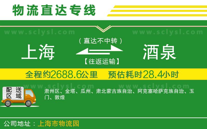 上海到酒泉物流專線