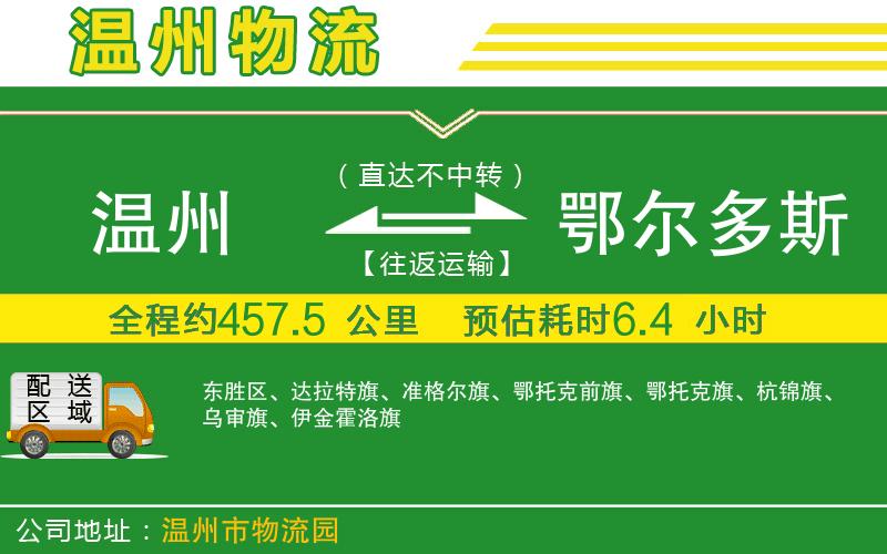 溫州到鄂爾多斯貨運公司