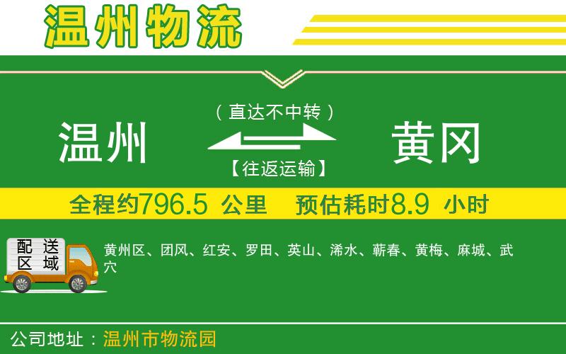 溫州到黃岡貨運(yùn)專線